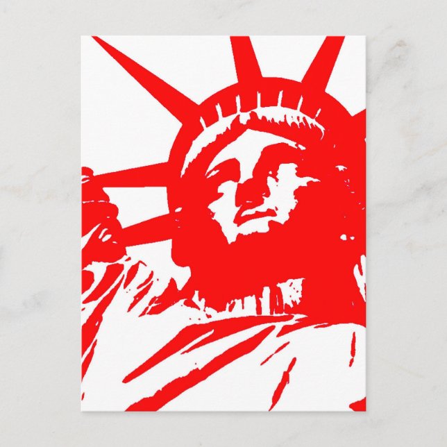 Statue of Liberty Pop Art USA Symbol Postkarte (Vorderseite)