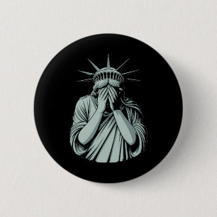 Statue Of Liberty Trauriges Amerika  Button