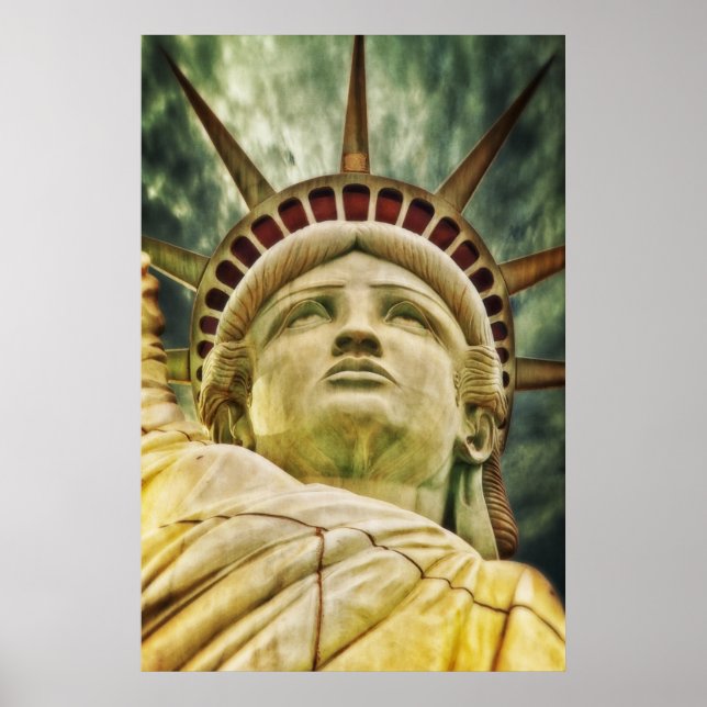 Statue of Liberty USA Color Foto Wall Poster (Vorne)