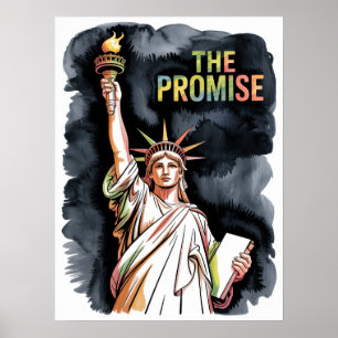 Statue of Liberty Versprechen leuchten Poster