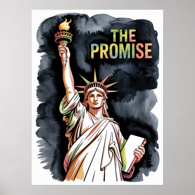 Statue of Liberty Versprechen leuchten Poster (Vorne)