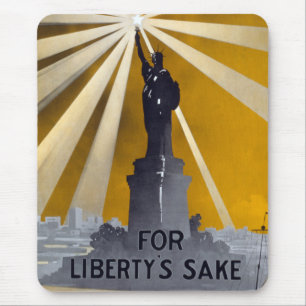 Statue of Liberty WPA New York Reise-Ads Mousepad