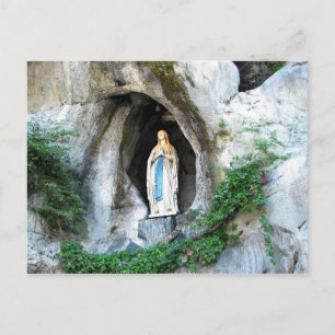 Statue Our Lady of Lourdes, Lourdes, Frankreich Postkarte