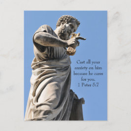Statue Saint Peter in Rom, Italien Postkarte