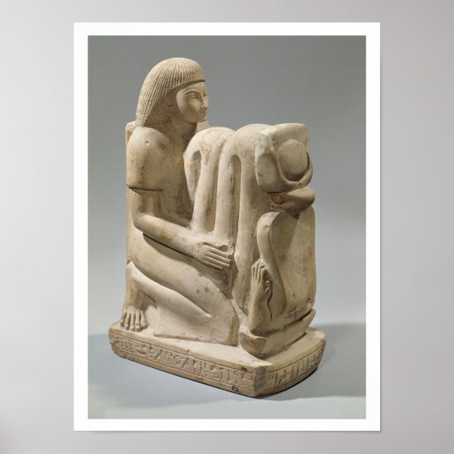 Statue Setau, die die Cobra-Göttin Nekhb präsentie Poster (Vorne)