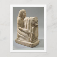 Statue Setau, die die Cobra-Göttin Nekhb präsentie