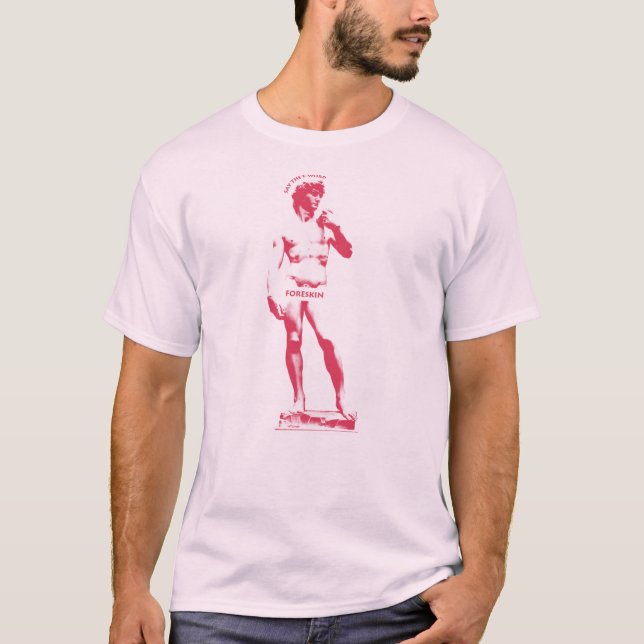 Statue: Sprich das F Wort — Rosa T-Shirt (Vorderseite)