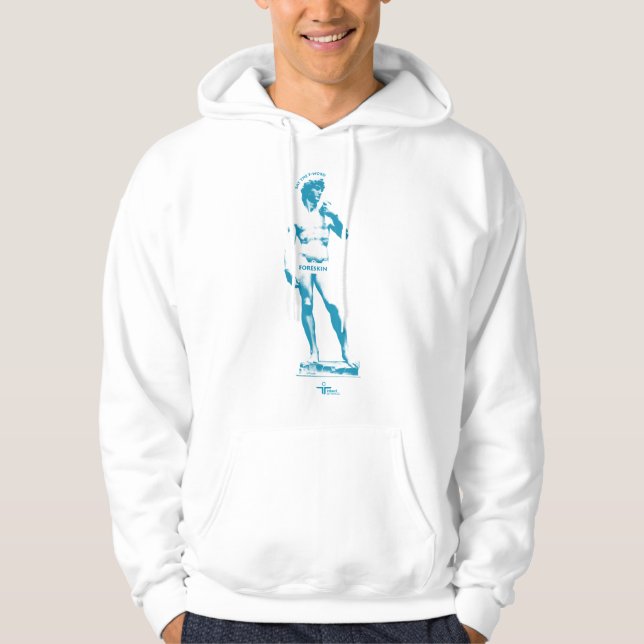 Statue: Sprich F Word — Blue Print Hoodie (Vorderseite)