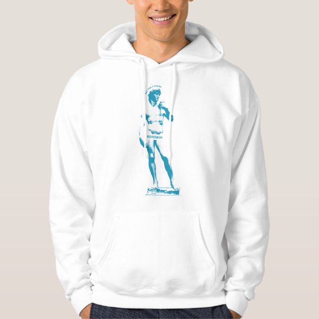 Statue: Sprich F Word — Blue Print Hoodie (Vorderseite)