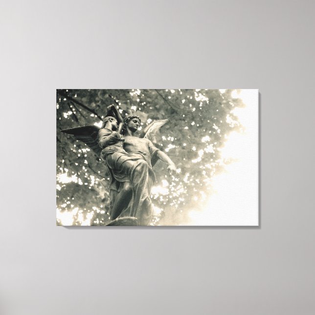 Statue St. Michael, Pere Lachaise Friedhof, Leinwanddruck (Vorderseite)