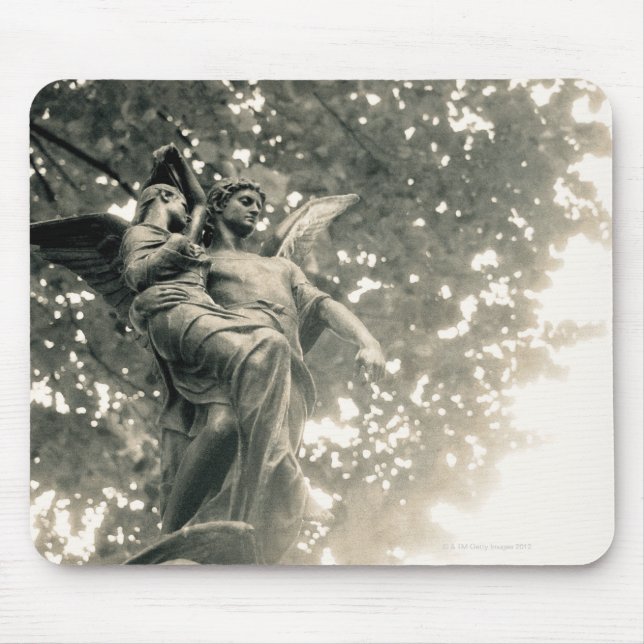 Statue St. Michael, Pere Lachaise Friedhof, Mousepad (Vorne)