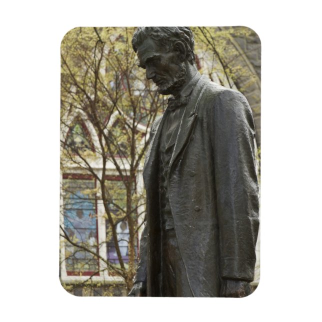 Statue von Abraham Lincoln, Portland, Oregon Magnet (Vertikal)