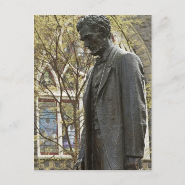 Statue von Abraham Lincoln, Portland, Oregon Postkarte (Vorderseite)
