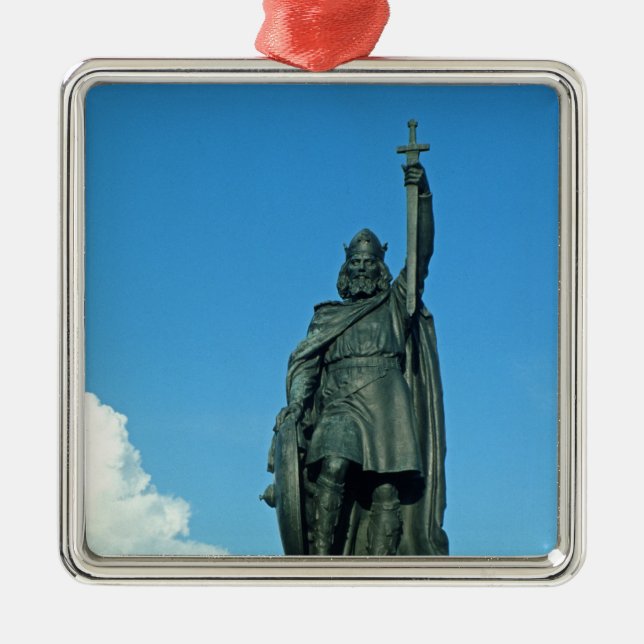Statue von Alfred das große Ornament Aus Metall (Vorne)