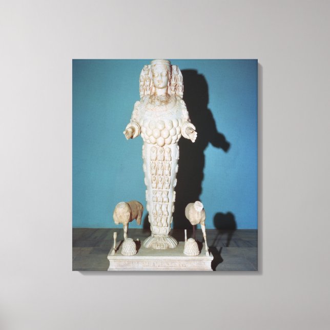 Statue von Artemis mit Jagdhunden, c.AD 135-75 Leinwanddruck (Vorderseite)