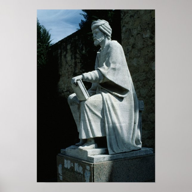 Statue von Averroes Poster (Vorne)