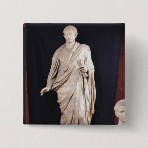 Statue von Caesar Augustus Button
