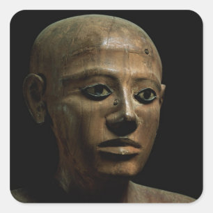 Statue von Chancellor Nakhti, from Asyut, early Mi Quadratischer Aufkleber