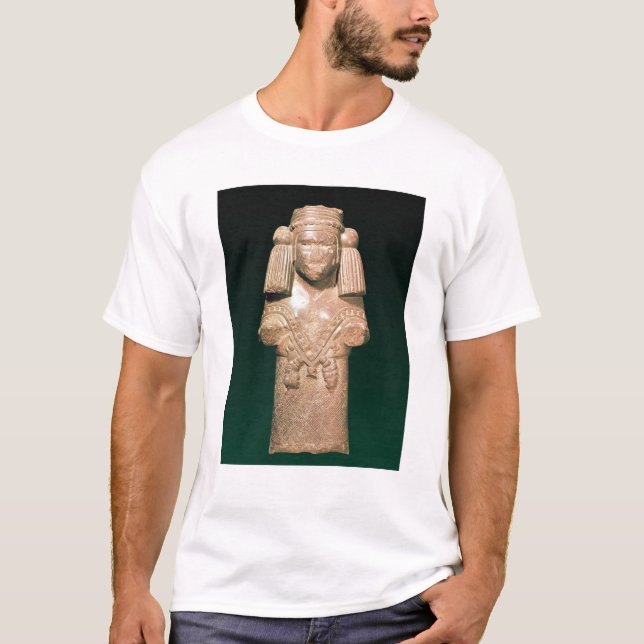 Statue von Coatlicue, von alter Erde und von T-Shirt (Vorderseite)