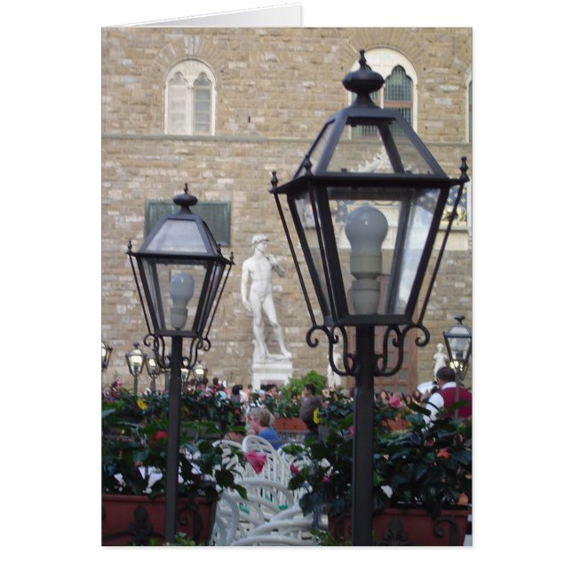 Statue von David leere Karte Florenz, Italien (Vorne)