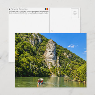 Statue von Decebalus, Orșova, Rumänien Reise Postkarte
