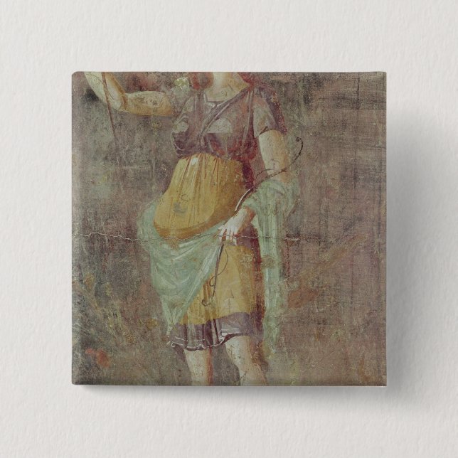 Statue von Diana, von Pompeji, c.50-59 Button (Vorderseite)