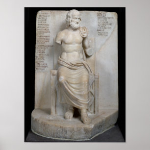 Statue von Euripides Poster