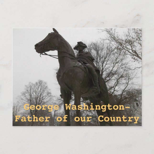 Statue von George Washington Morristown New Jersey Postkarte (Vorderseite)
