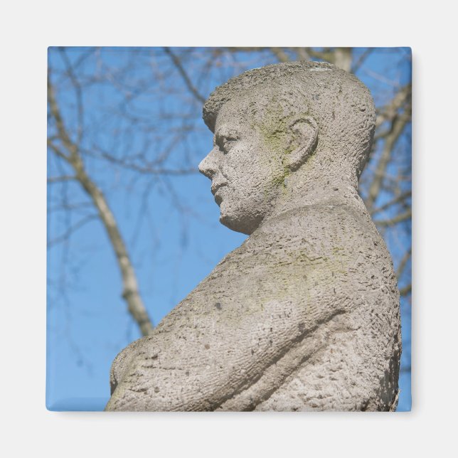 Statue von John F. Kennedy in Bonn Magnet (Vorne)