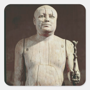 Statue von Ka-Aper Quadratischer Aufkleber
