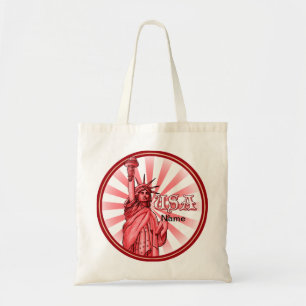Statue von Liberty Red USA Tote Bag Tragetasche