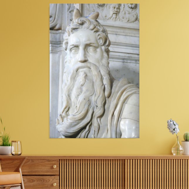 Statue von Moses biblische Canvas Print Picture 8 Leinwanddruck (Insitu (Wohnzimmer))