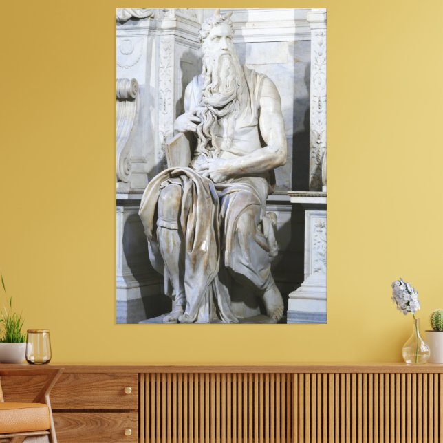 Statue von Moses biblische Leinwand (Insitu (Wohnzimmer))
