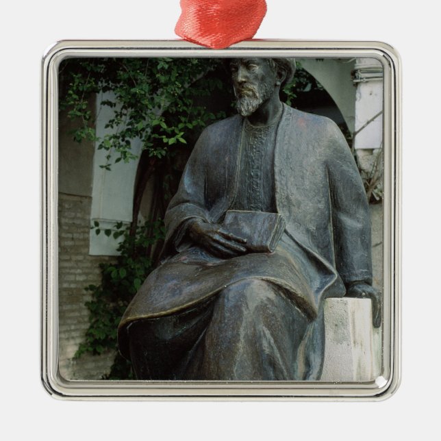 Statue von Mosese Maimonides Ornament Aus Metall (Vorne)