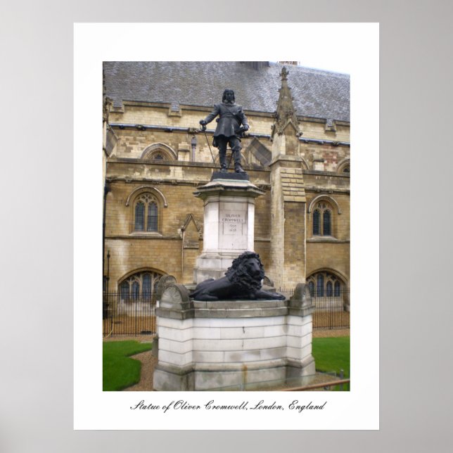 Statue von Oliver Cromwell Poster (Vorne)