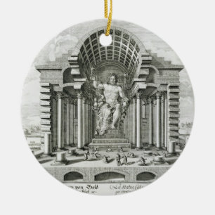 Statue von olympischem Zeus, gemacht durch Phidias Keramikornament