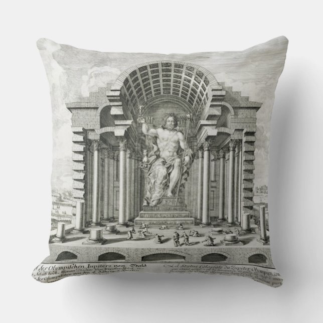 Statue von olympischem Zeus, gemacht durch Phidias Kissen (Vorderseite)