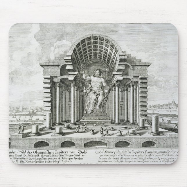 Statue von olympischem Zeus, gemacht durch Phidias Mousepad (Vorne)