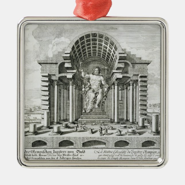 Statue von olympischem Zeus, gemacht durch Phidias Ornament Aus Metall (Vorne)