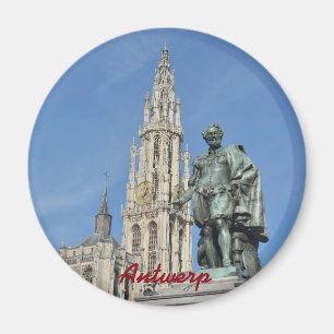 Statue von Peter Paul Rubens in Antwerpen, Belgien Magnet