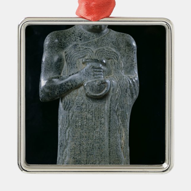 Statue von Prinzen Gudea, c.2150 BC Ornament Aus Metall (Vorne)
