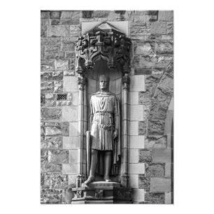 Statue von Robert der Bruce an Edinburgh-Schloss Fotodruck