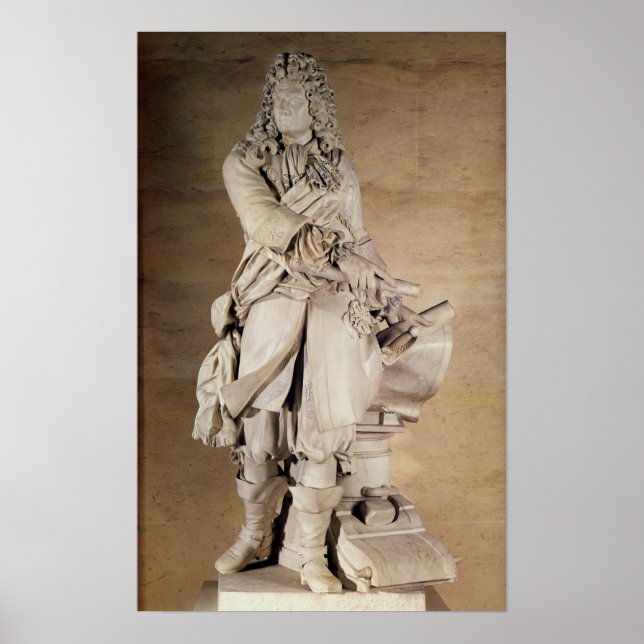 Statue von Sebastien Le Prestre de Vauban 1785 Poster (Vorne)