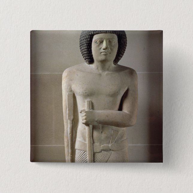Statue von Sepa, altes Königreich (gemalter Button (Vorderseite)