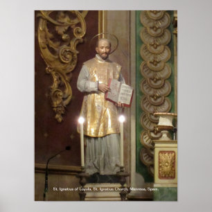 Statue von St Ignatius von Loyola Poster