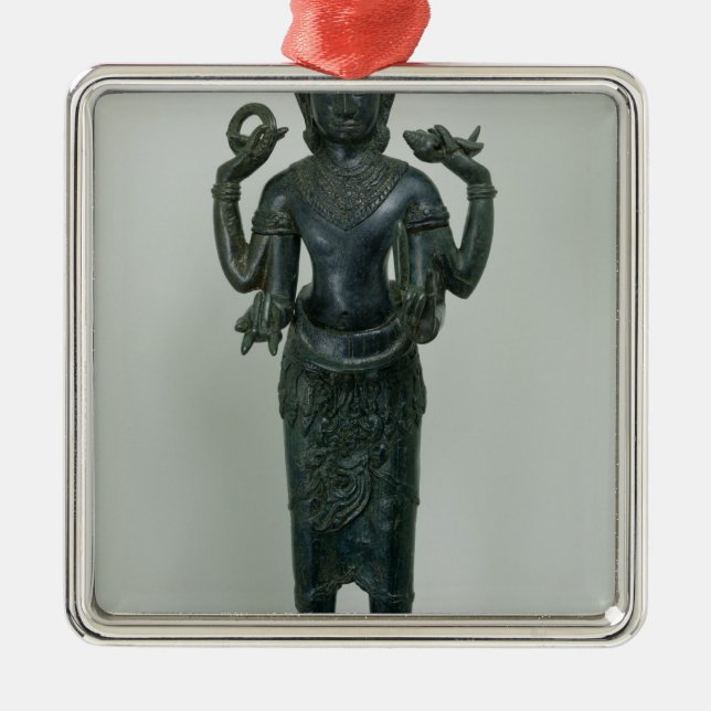 Statue von Vishnu in seiner dreifachen Form von Ornament Aus Metall (Vorne)