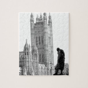 Statue von Winston Churchill in London Puzzle