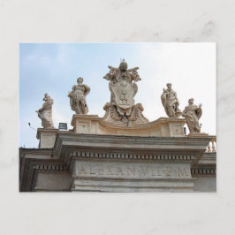 Statuen auf dem Petersplatz im Vatikan Postkarte