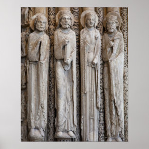 Statuen aus der Fassade von Chartres Poster