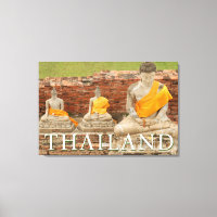 Statuen der Sitting Buddhas | Ayutthaya, Thailand